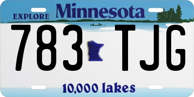 MN license plate 783TJG