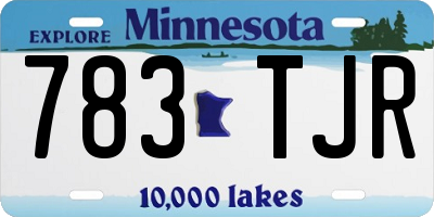 MN license plate 783TJR