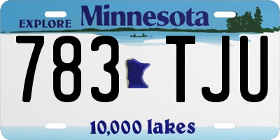 MN license plate 783TJU