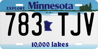 MN license plate 783TJV