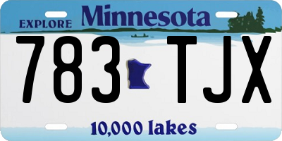 MN license plate 783TJX