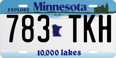 MN license plate 783TKH