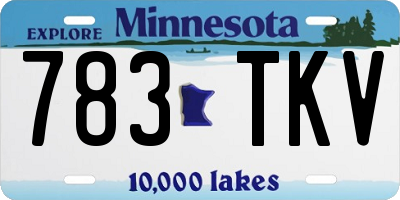 MN license plate 783TKV