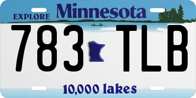 MN license plate 783TLB