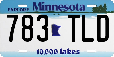 MN license plate 783TLD