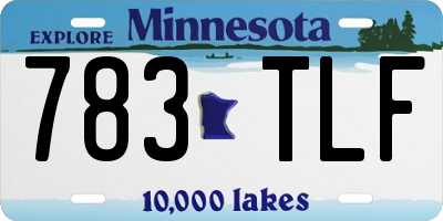 MN license plate 783TLF
