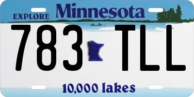 MN license plate 783TLL