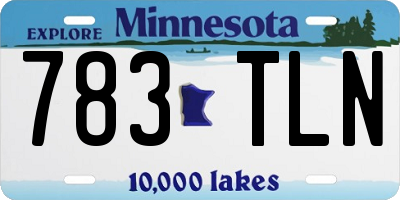 MN license plate 783TLN