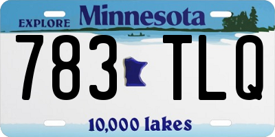 MN license plate 783TLQ