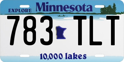 MN license plate 783TLT