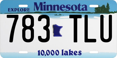 MN license plate 783TLU