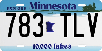 MN license plate 783TLV