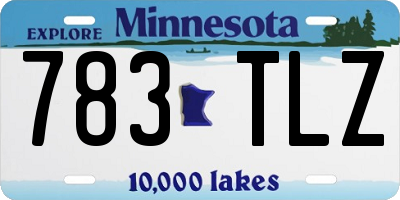 MN license plate 783TLZ