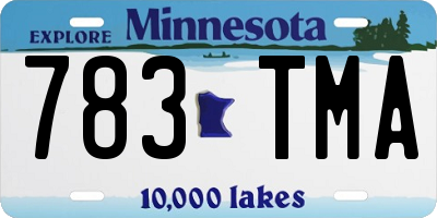 MN license plate 783TMA