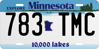 MN license plate 783TMC