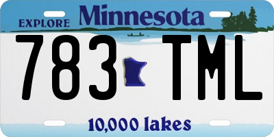 MN license plate 783TML