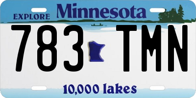 MN license plate 783TMN