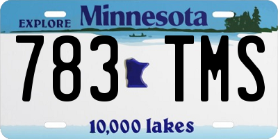 MN license plate 783TMS