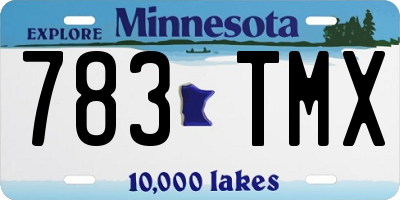 MN license plate 783TMX