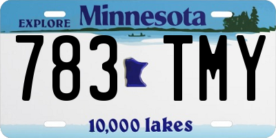 MN license plate 783TMY