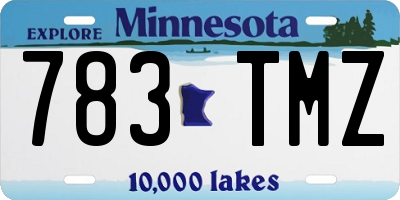 MN license plate 783TMZ