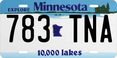 MN license plate 783TNA