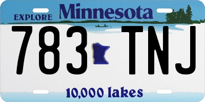 MN license plate 783TNJ
