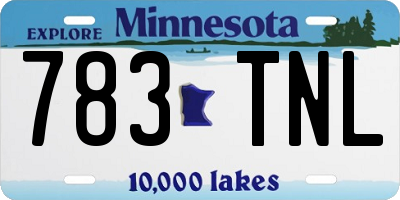 MN license plate 783TNL