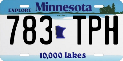 MN license plate 783TPH