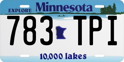 MN license plate 783TPI