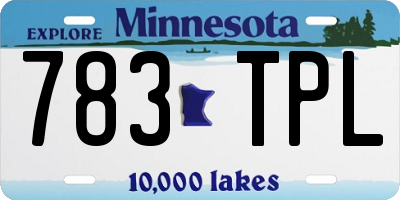 MN license plate 783TPL