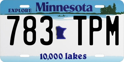 MN license plate 783TPM