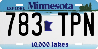 MN license plate 783TPN