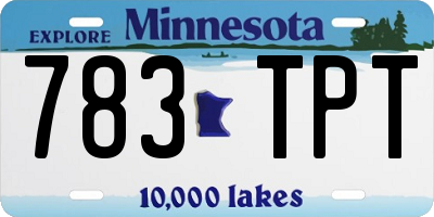 MN license plate 783TPT
