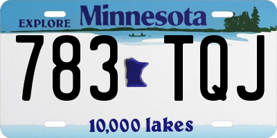 MN license plate 783TQJ