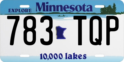 MN license plate 783TQP