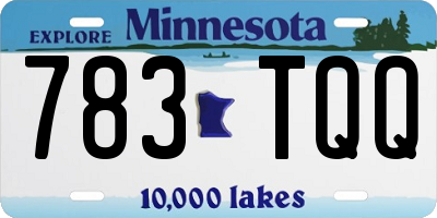MN license plate 783TQQ