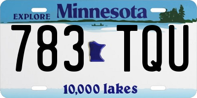 MN license plate 783TQU