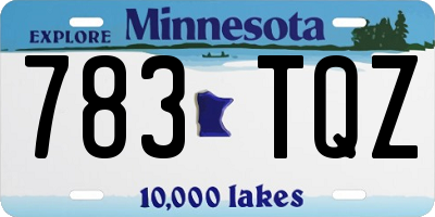 MN license plate 783TQZ