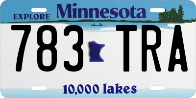 MN license plate 783TRA