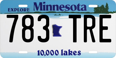MN license plate 783TRE