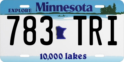 MN license plate 783TRI