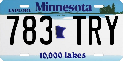 MN license plate 783TRY