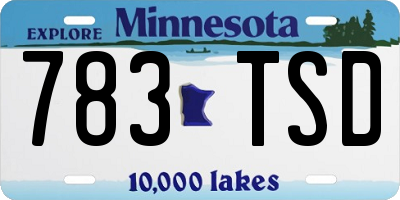 MN license plate 783TSD