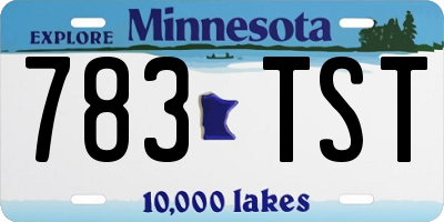 MN license plate 783TST