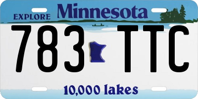 MN license plate 783TTC