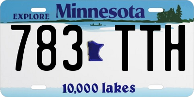 MN license plate 783TTH
