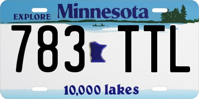 MN license plate 783TTL