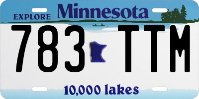 MN license plate 783TTM