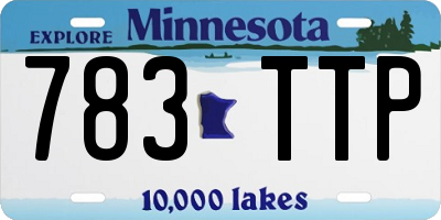 MN license plate 783TTP